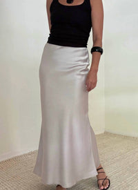 Et Clet - Satin Midi Skirt