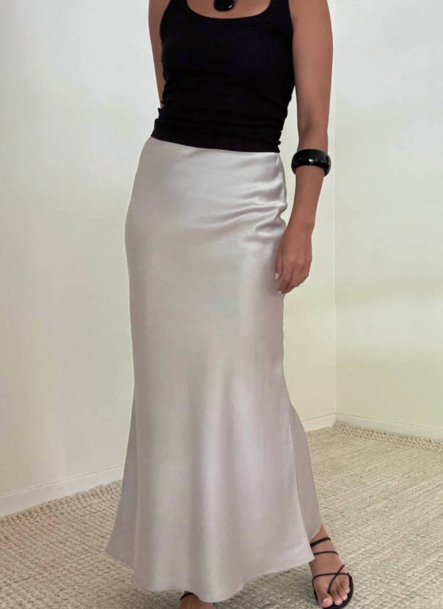 Et Clet - Satin Midi Skirt