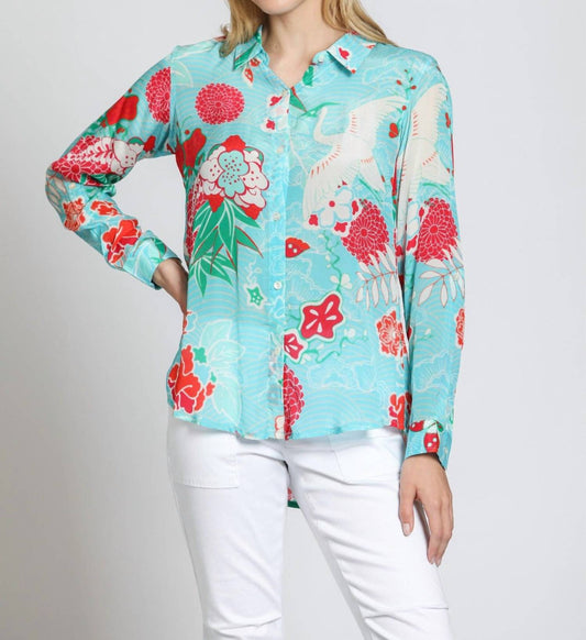 Apny - Multi Button-up Shirt With Roll-up Sleeve