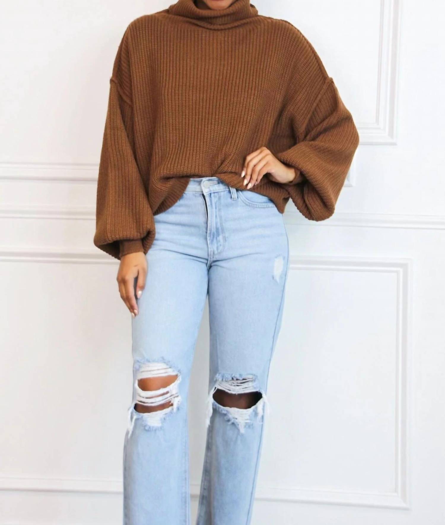 Zenana - Under Wraps Turtleneck Sweater