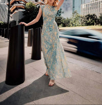 La Fuori - Net Gathered Maxi Dress