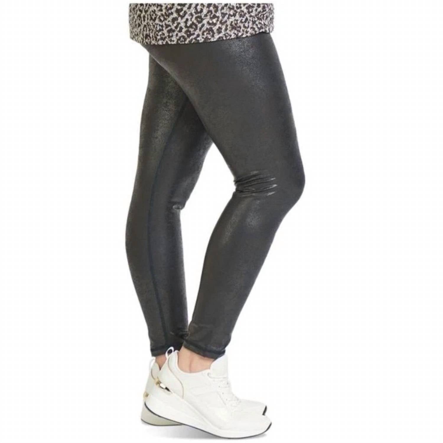 Black Tape - Trendy Plus Size Crackle Leggings