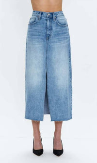 Pistola - Alice Midi Denim Skirt with Slit