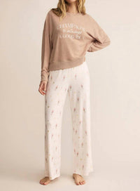 Z Supply - Champagne Long Sleeve Lounge Top