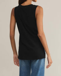 Z Supply Californian Tank Top in black - women's tank top - alternate view