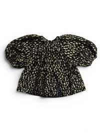 RHODE Dafina Top in black gold metallic - women's blouse - alternate view