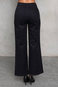 Paparazzi - Denim Wide Leg Sailor Jean