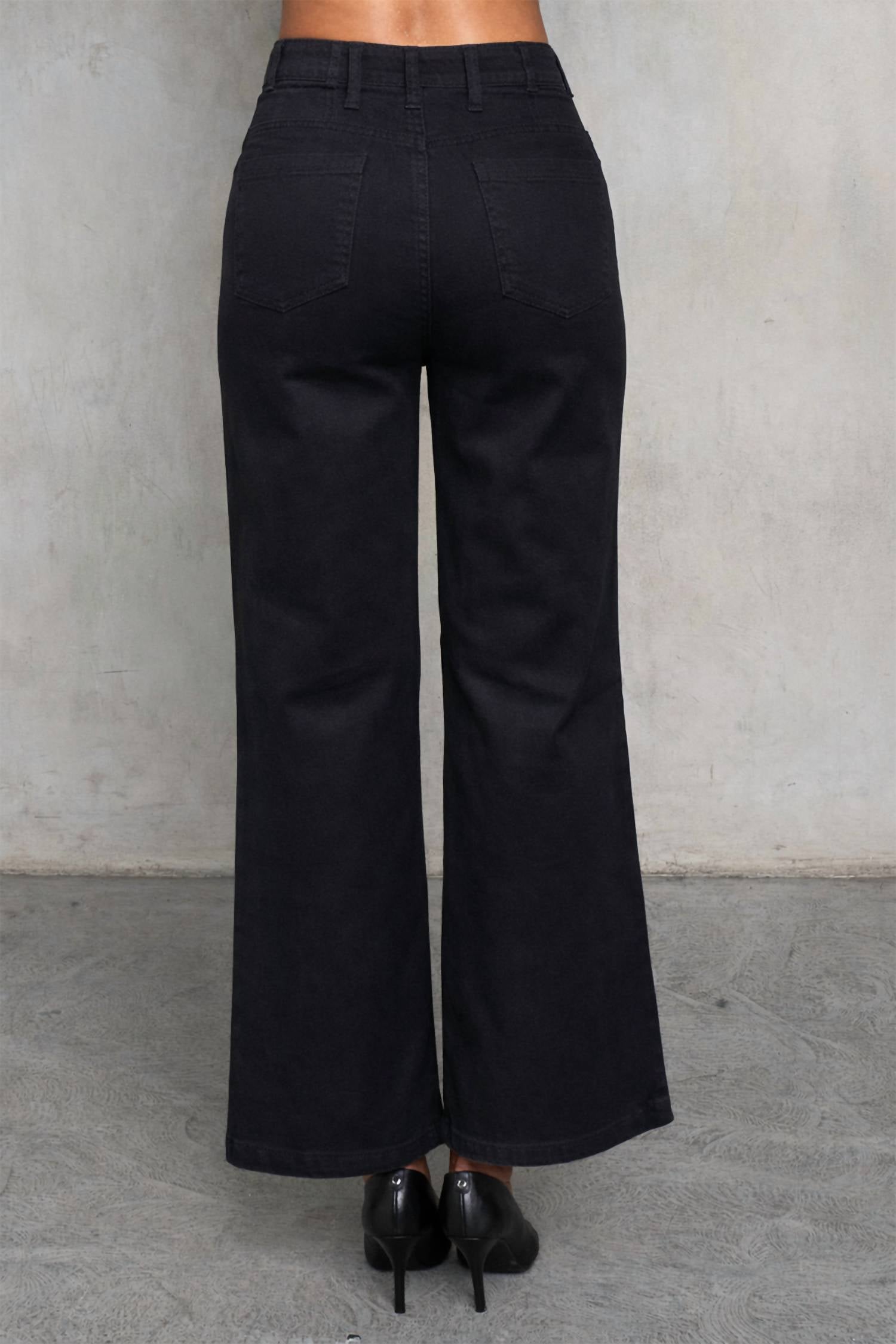 Paparazzi - Denim Wide Leg Sailor Jean