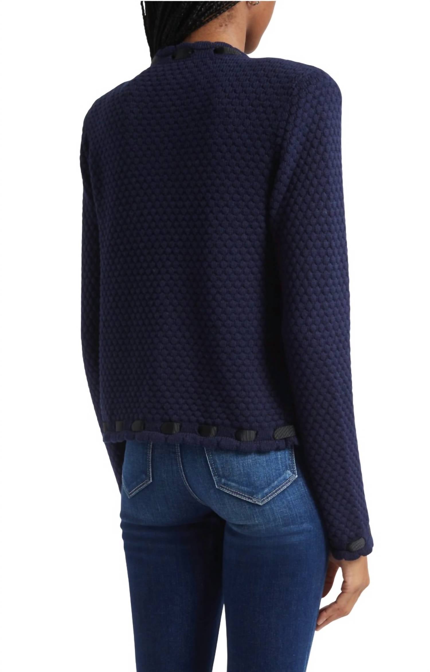 L'Agence - Astor Contrast Trim Cardigan