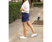 Julia Rose Naomi Jogger Skirt in navy 2 - women's skirt - view 6