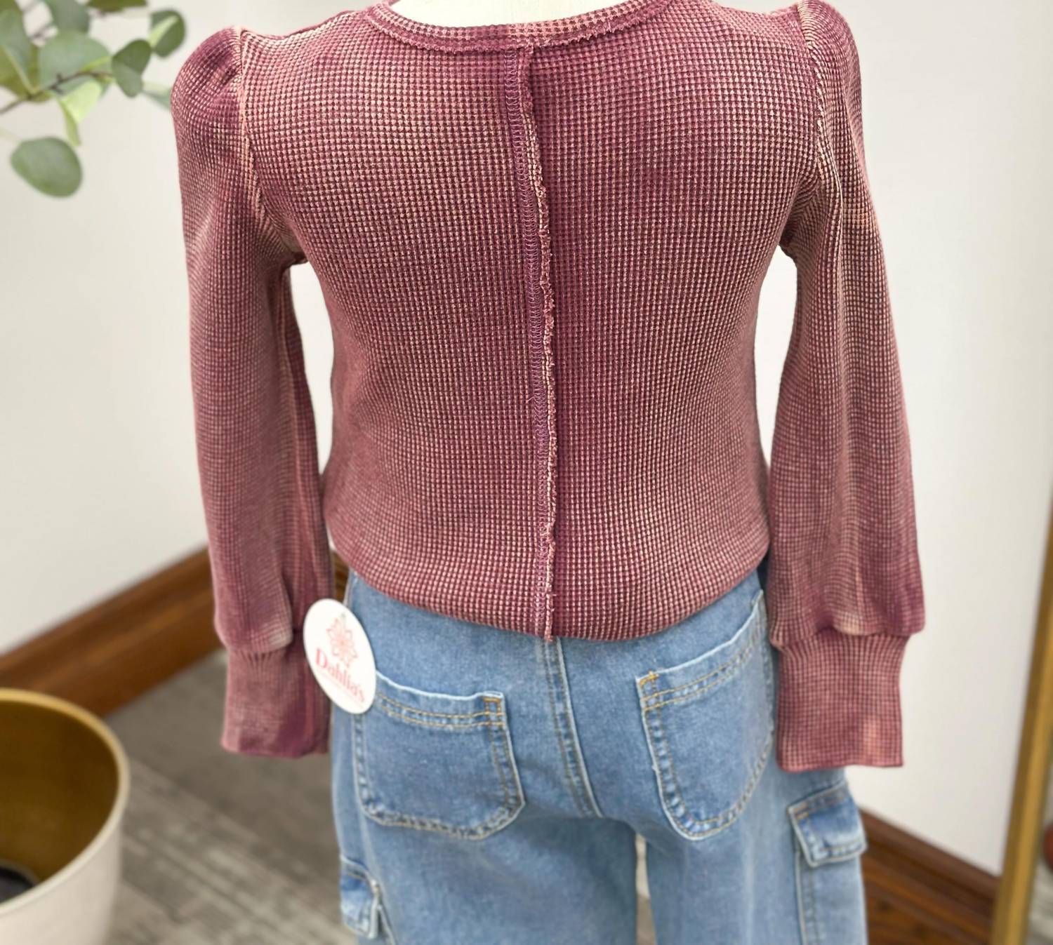 Hayden La - Washed Waffle Knit Top