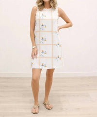 Entro - Constance Floral Embroidered Sleeveless Mini Dress