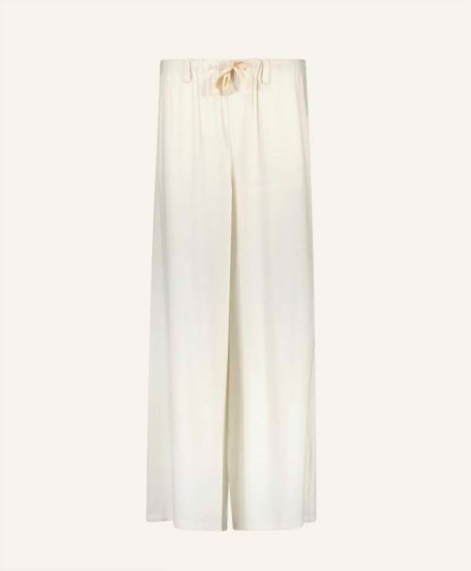 Me369 Ariel Wide Leg Pants in natural - women's pants - detail view