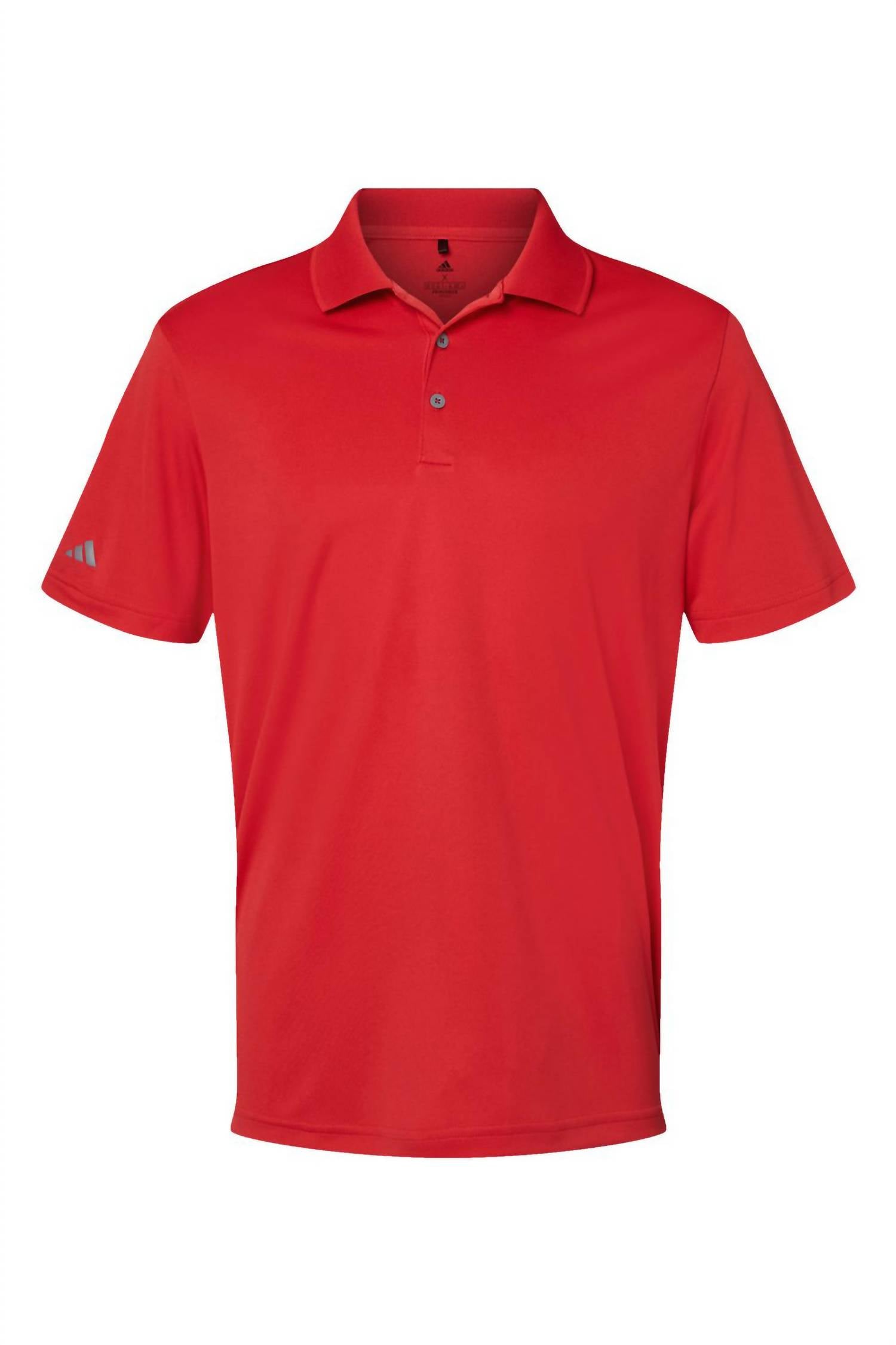 adidas Men's Performance Sport Polo in red - men's shirt - detail view