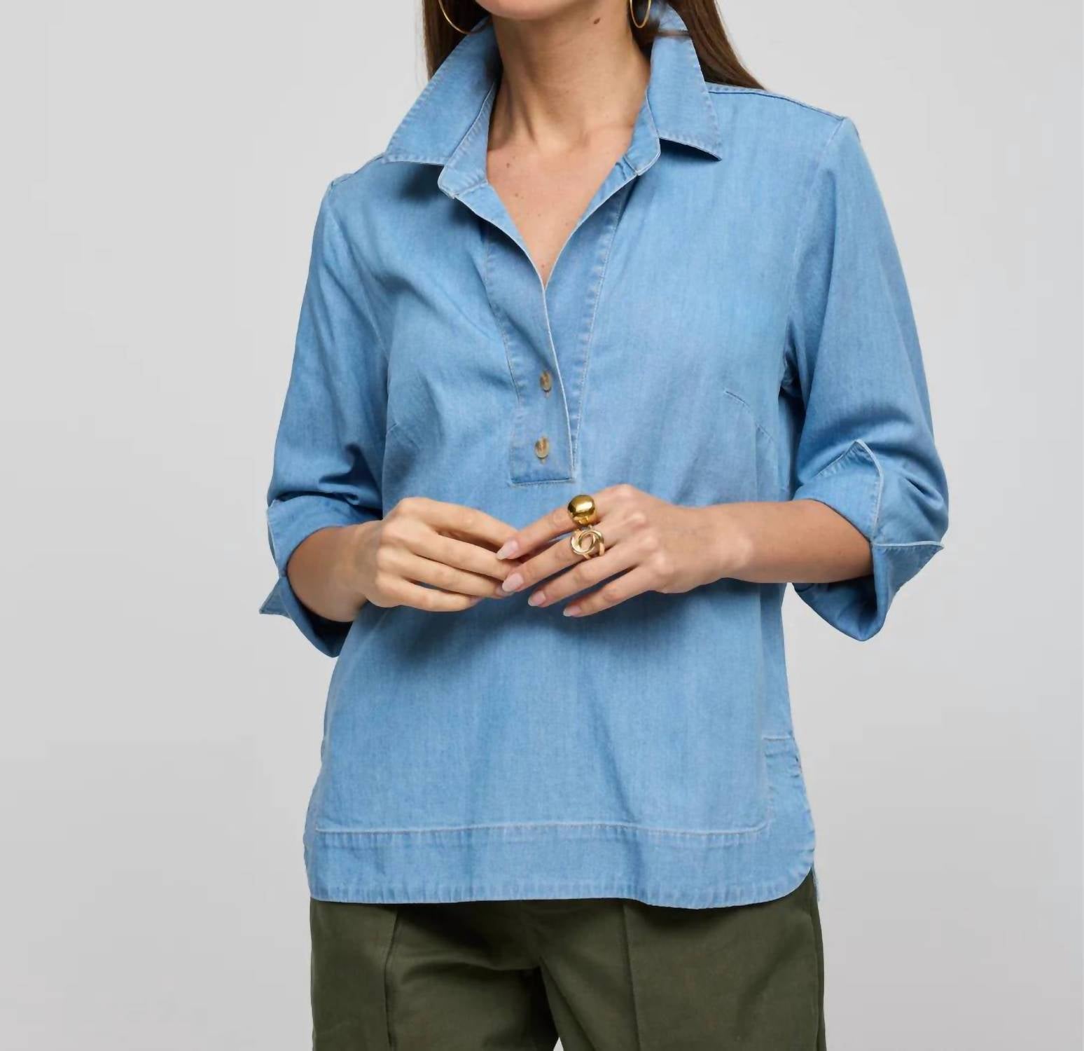 Hinson Wu - 3/4 Sleeve Aileen Top