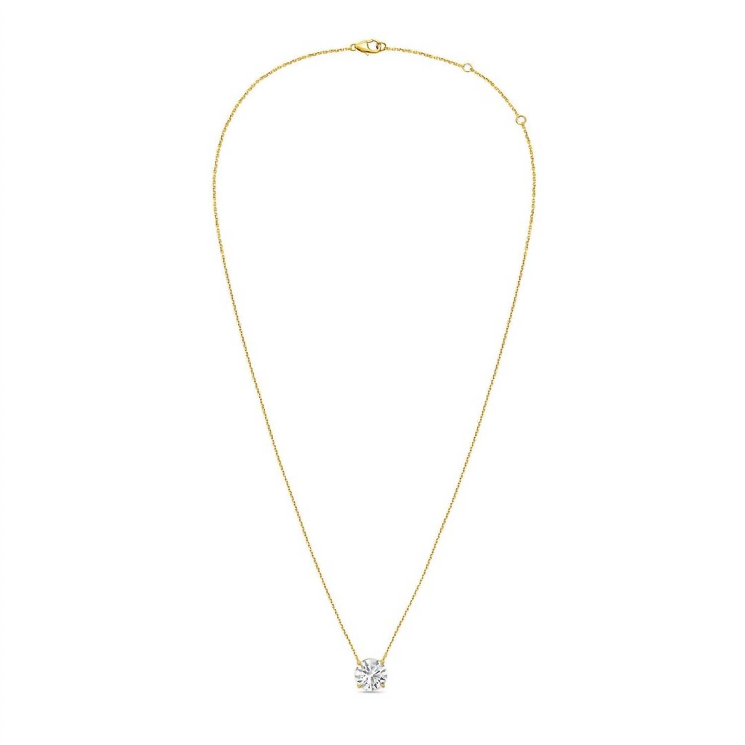 Diana M Jewels - 3.00 Cts Lab Grown Diamond Solitaire Pendant Necklace