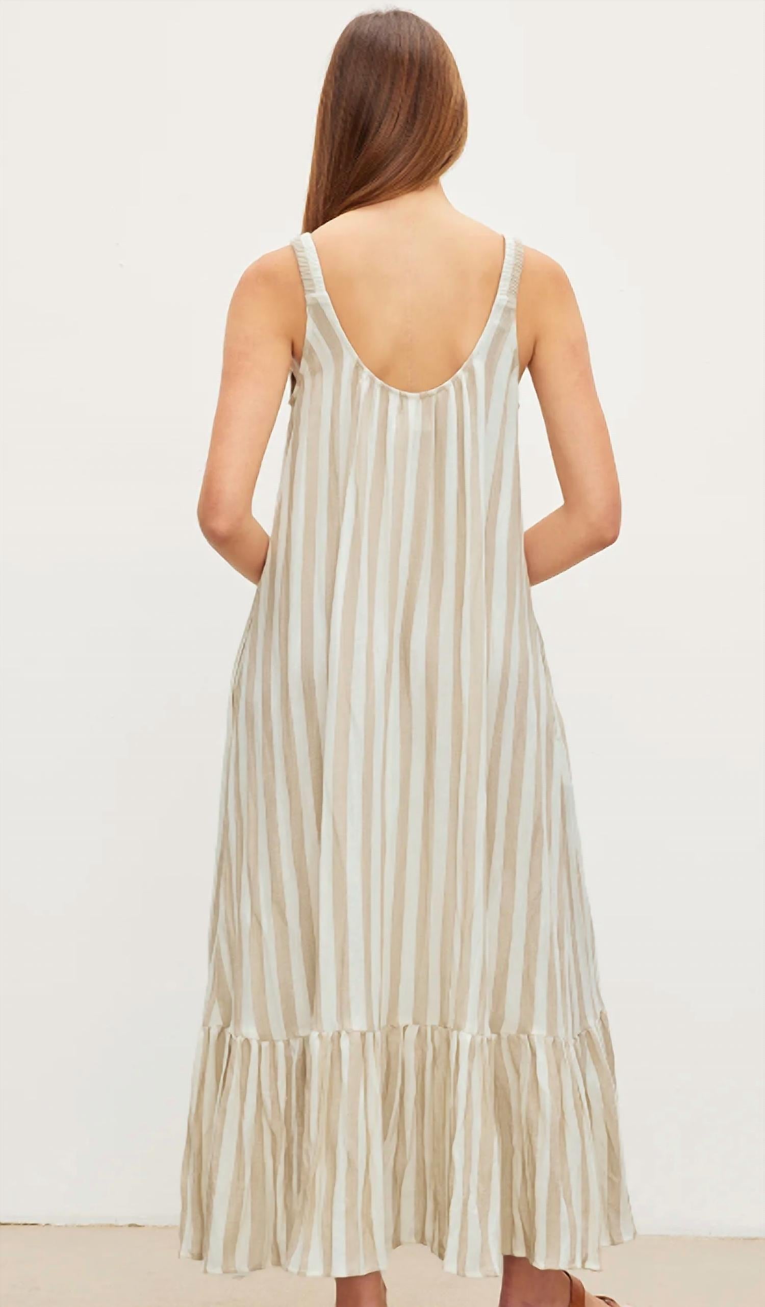 Velvet By Graham & Spencer - Meradith Striped Linen Maxi Dress