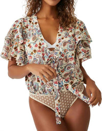 Free People - Call Me Later Printed Bodysuit