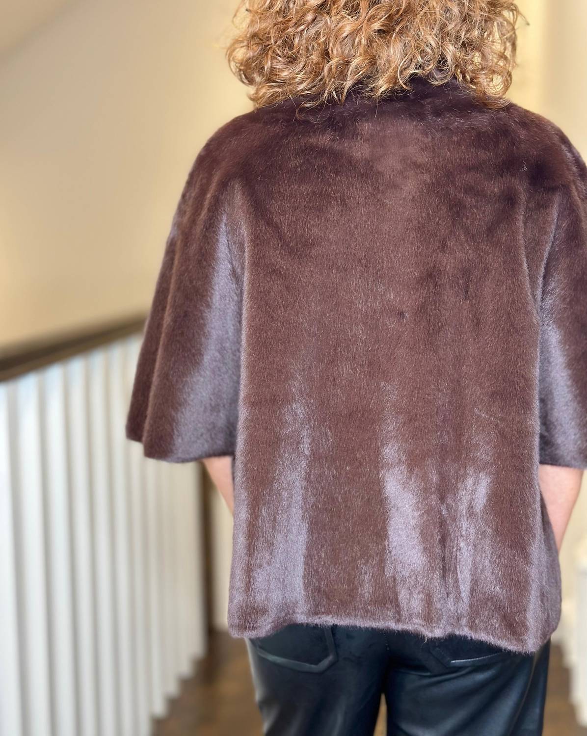Love Token - Violet Topper Faux Fur Jacket