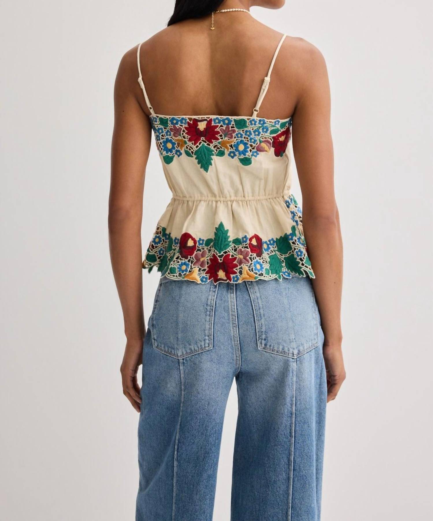 Sea - Katharine Embroidery Slip Top