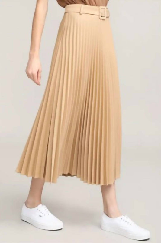 Olive Mauve - Pleated Skirt