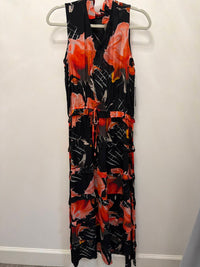 APNY Tiered Maxi Dress in abstract rouge - women's dress - view 5