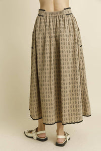 Aureum - Women's Floral Midi Skirt