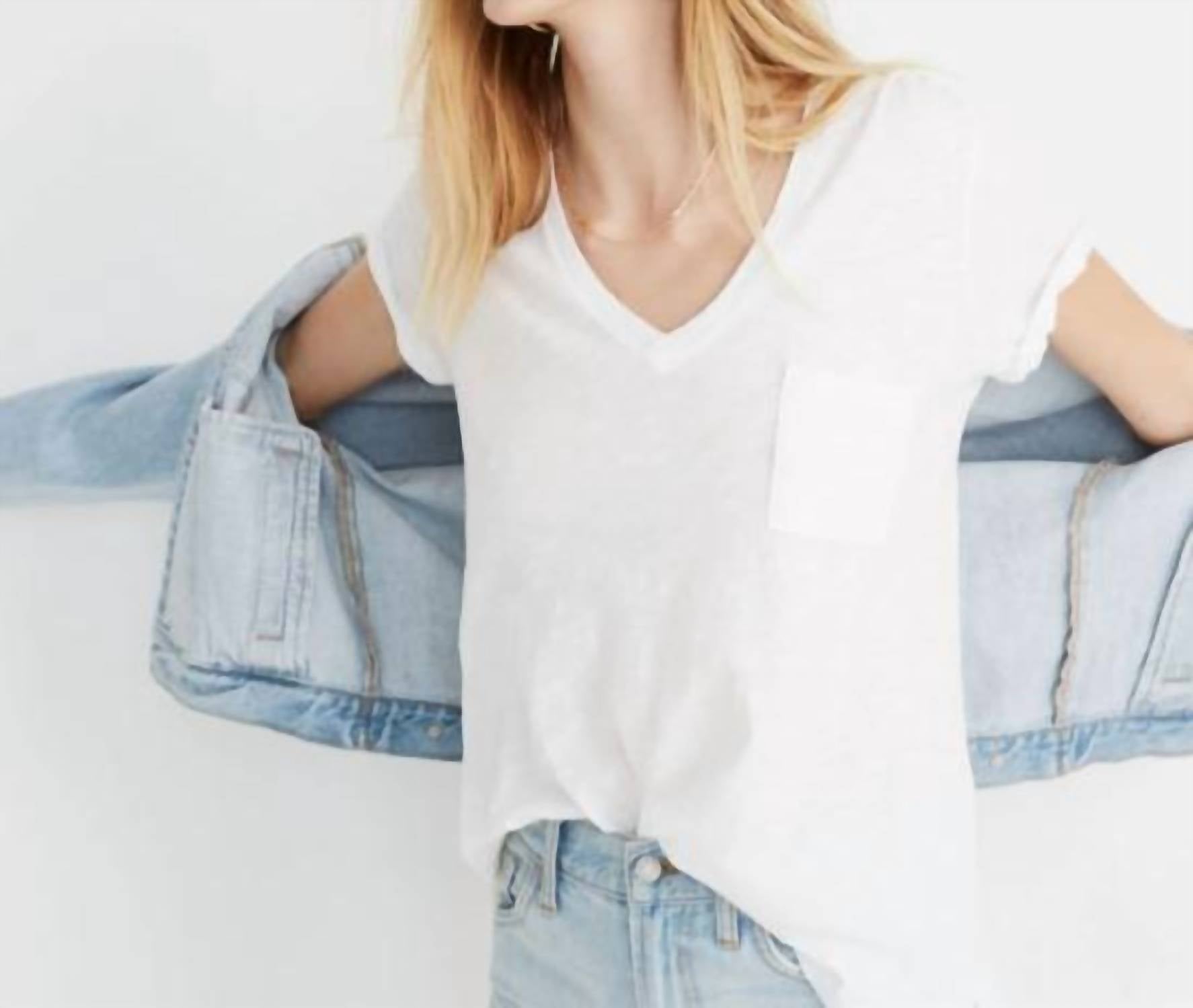 Madewell - Whisper V Neck Pocket Tee
