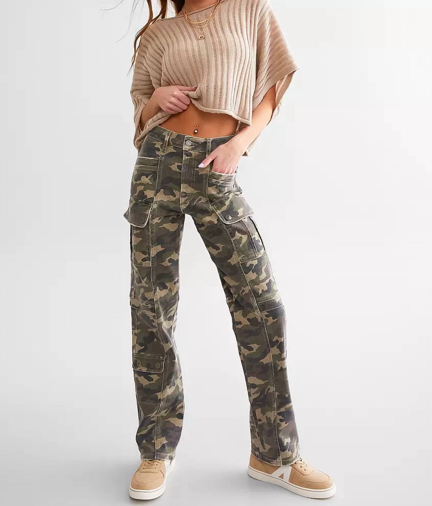 Hidden - Tracey Cargo Straight Stretch Jeans