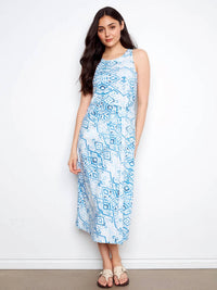 Charlie B - Faux Knot Detail Printed Midi Dress