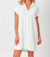 Mystree - Linen Blend Mini Dress