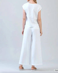 Clara Sunwoo - Cap Sleeve Stitch Overlay Top