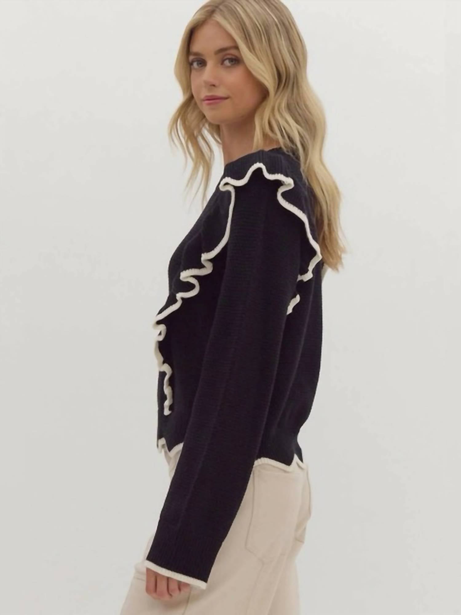 Entro - Ruffle Detail Sweater