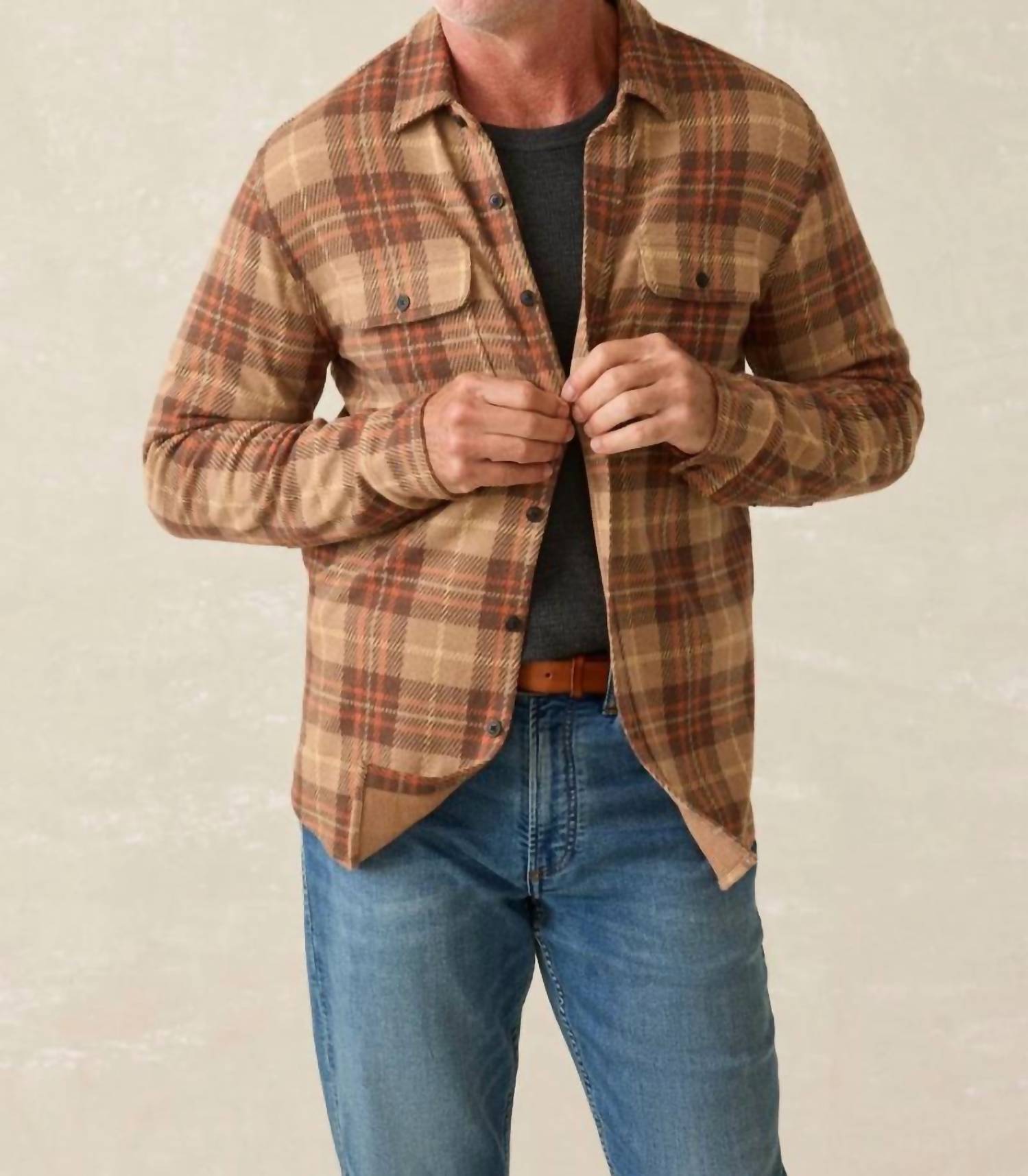 Faherty - Legend Sweater Shirt- Cedar Sands Plaid