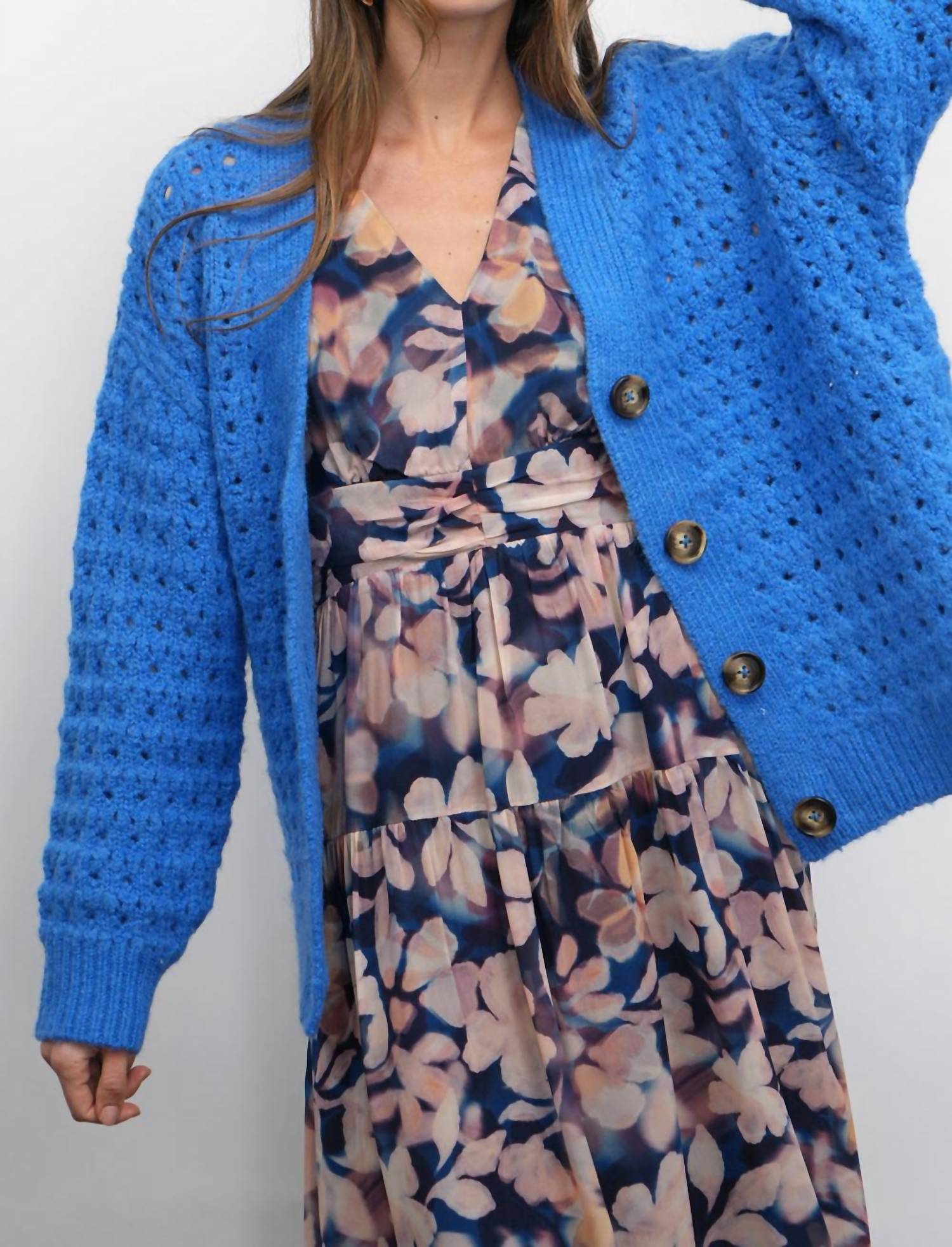 Greylin - Hudson Oversized Crochet Knit Cardigan
