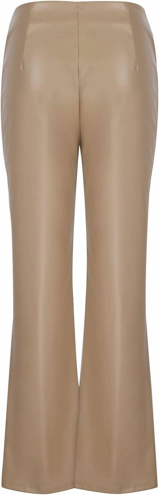 Sweetkama - Jolie Pleather Split Hem Pants