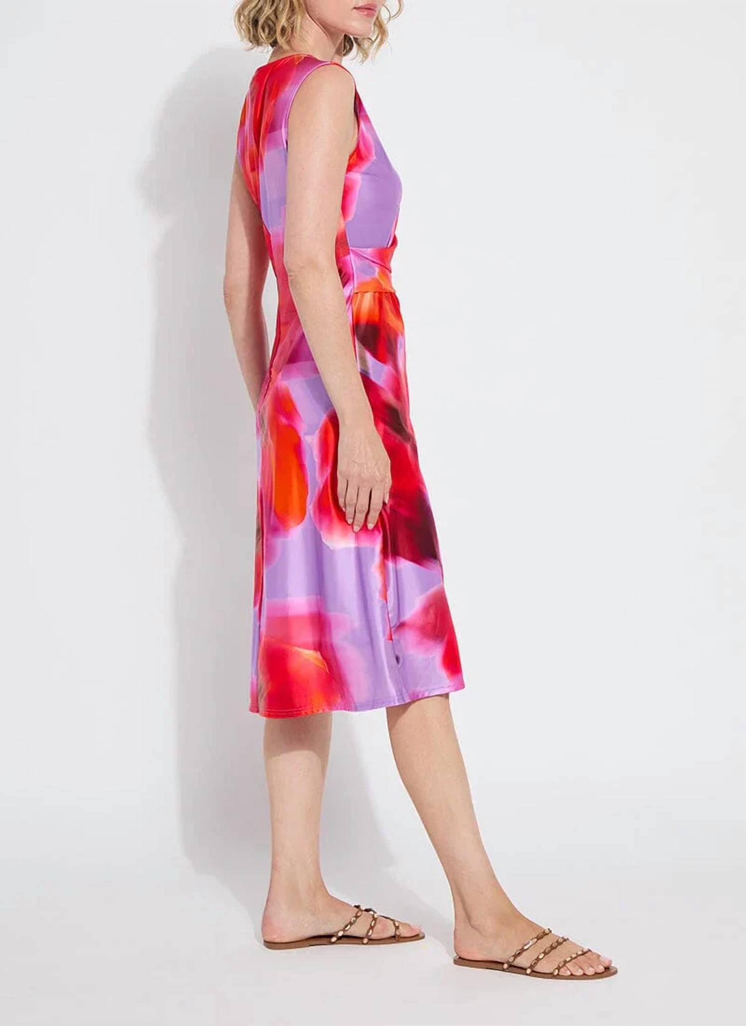Lysse - Raquel Side Drape Printed Dress - Plus