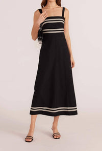 MINKPINK Elki Trim Midi Dress in black - women's dress