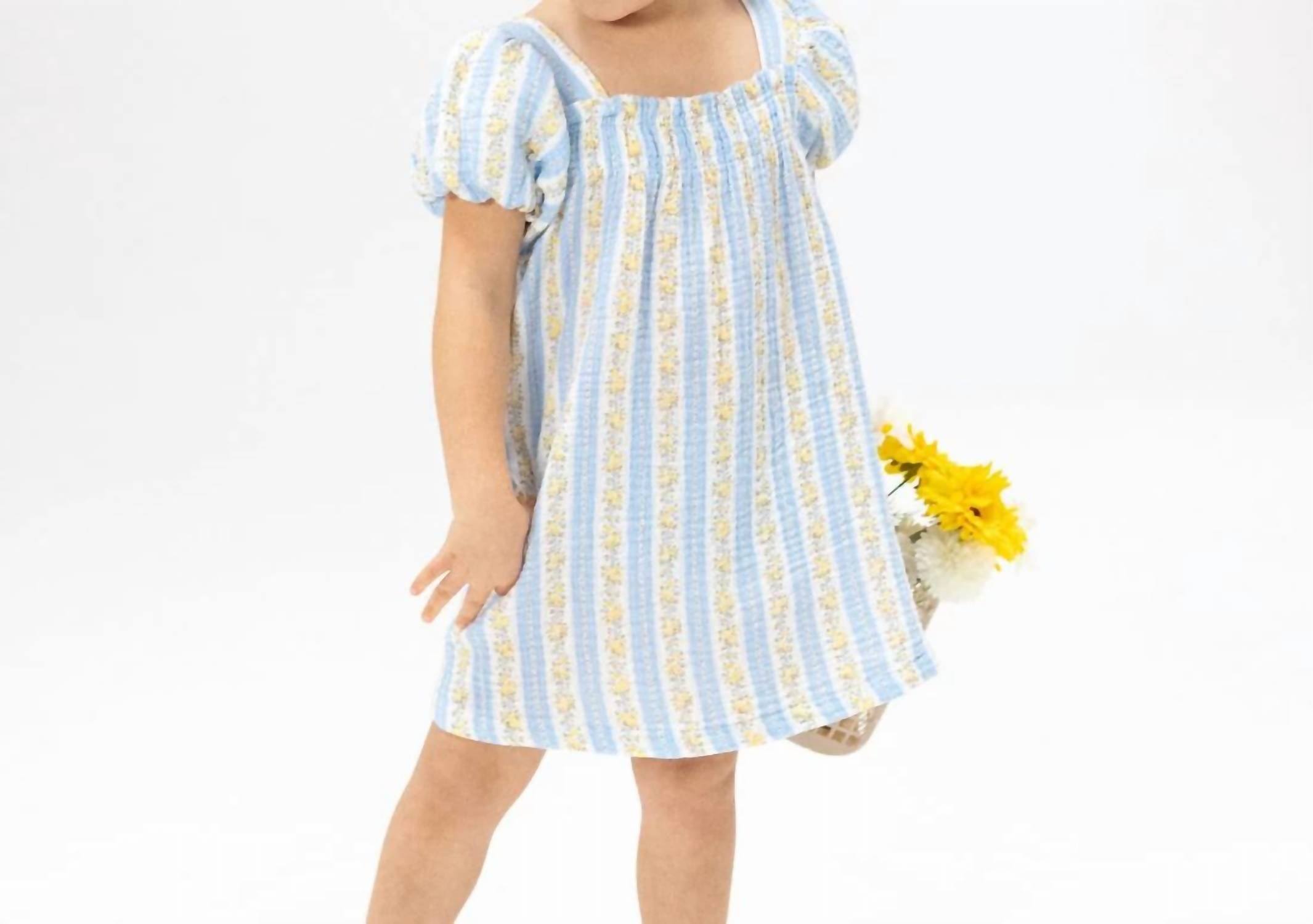 Angel Dear - Puff Sleeve Dress With Bloomer