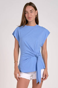 Elan - Crew Neck Cap Sleeve Top