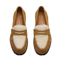 Rag & Bone - Women's Corey Suede Shearling Loafers