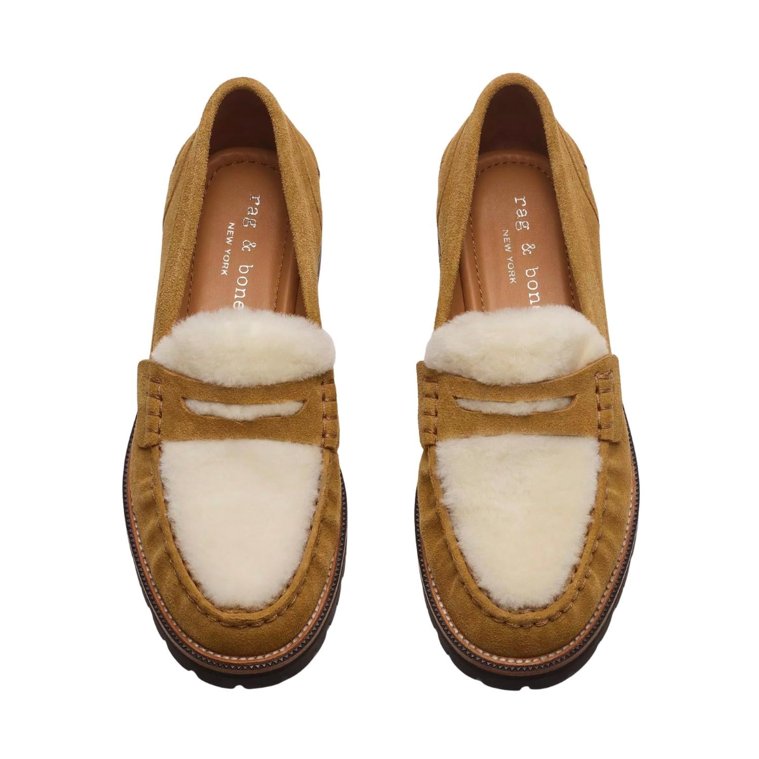 Rag & Bone - Women's Corey Suede Shearling Loafers