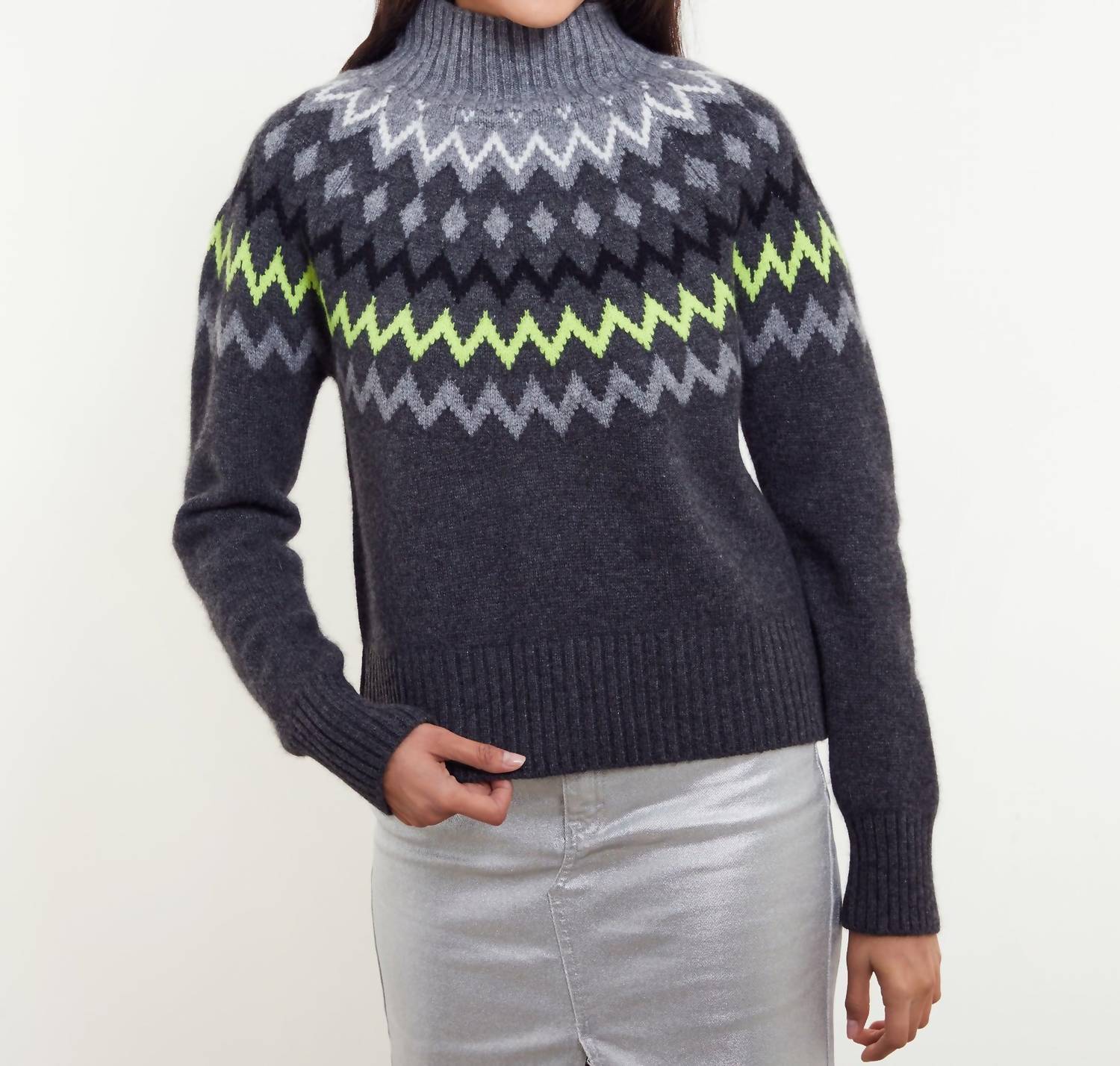 &Isla - Women's Sara Fairisle Mock Top