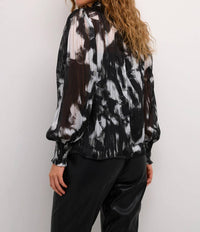Kaffe - Kalifa Chiffon Mock Neck Blouse