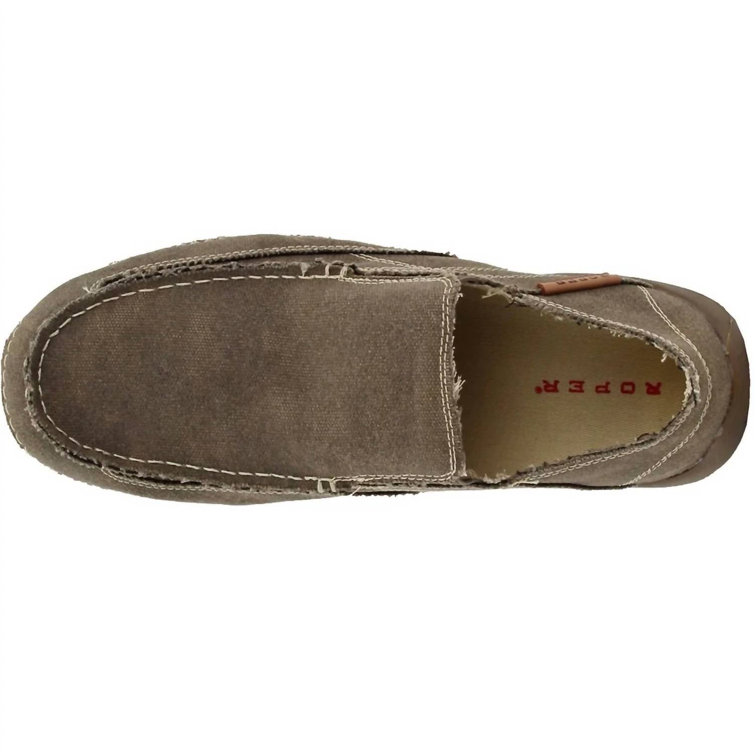 ROPER Men's Driving Moc Slip-on Casual Shoe in chocolate - men's sneaker - detail view