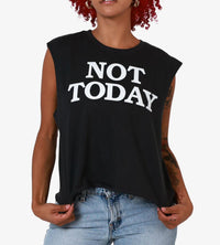 Girl Dangerous Not Today Muscle Tee in black - women's shirt