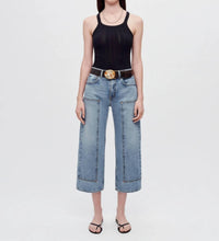 Re/Done - Women's Mixed Media Ribbed Tank Top