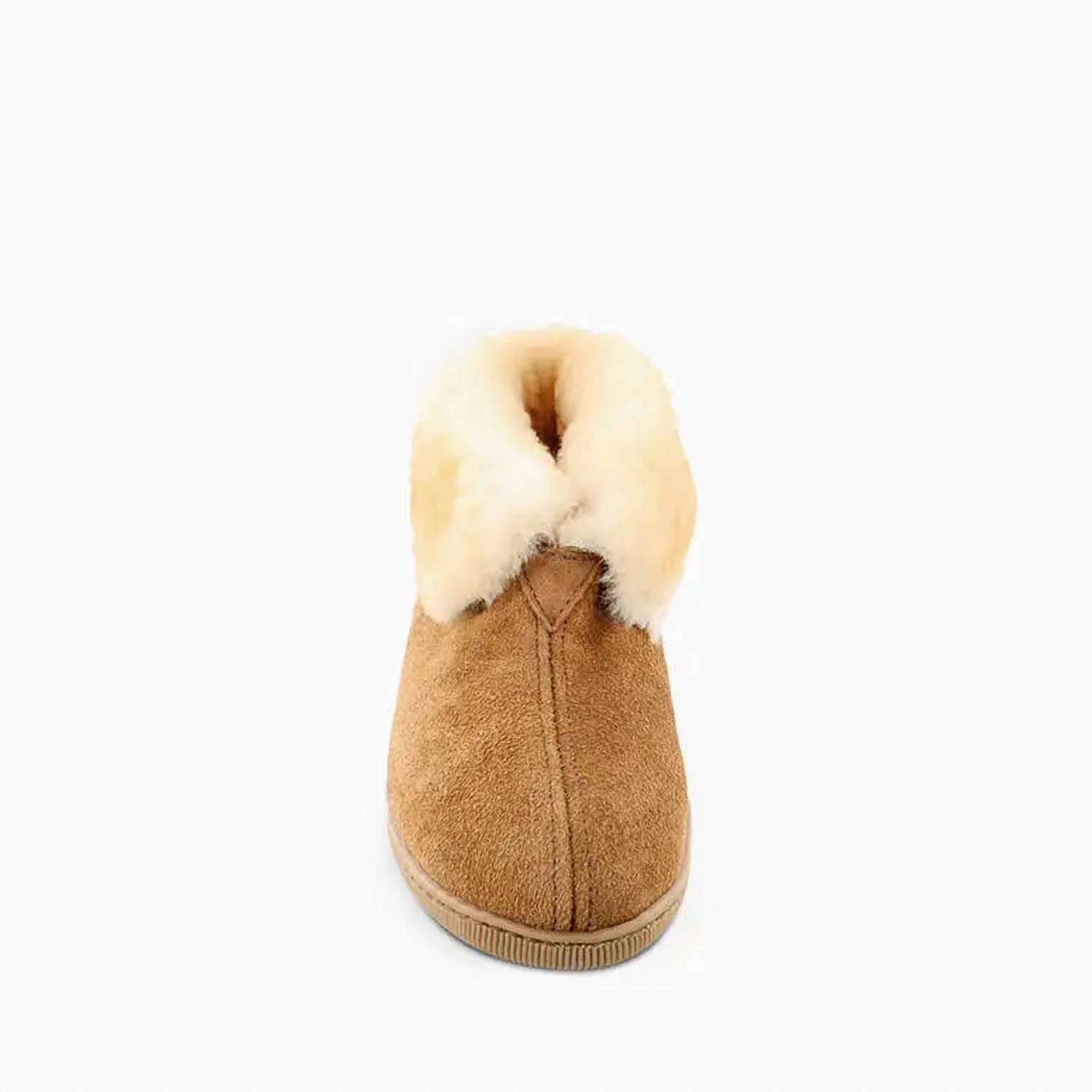 MINNETONKA Men's Sheepskin Ankle Boots in golden tan - men's boots - view 5