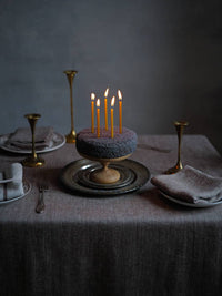 Linenme - Choco Chevron Linen Tablecloth