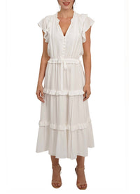TIERED MIDI DRESS